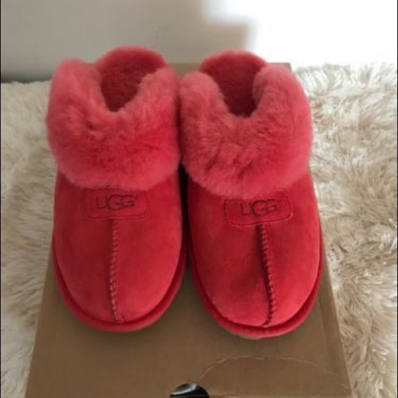 red ugg slippers